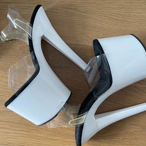 White UV 7" Pleaser Heels